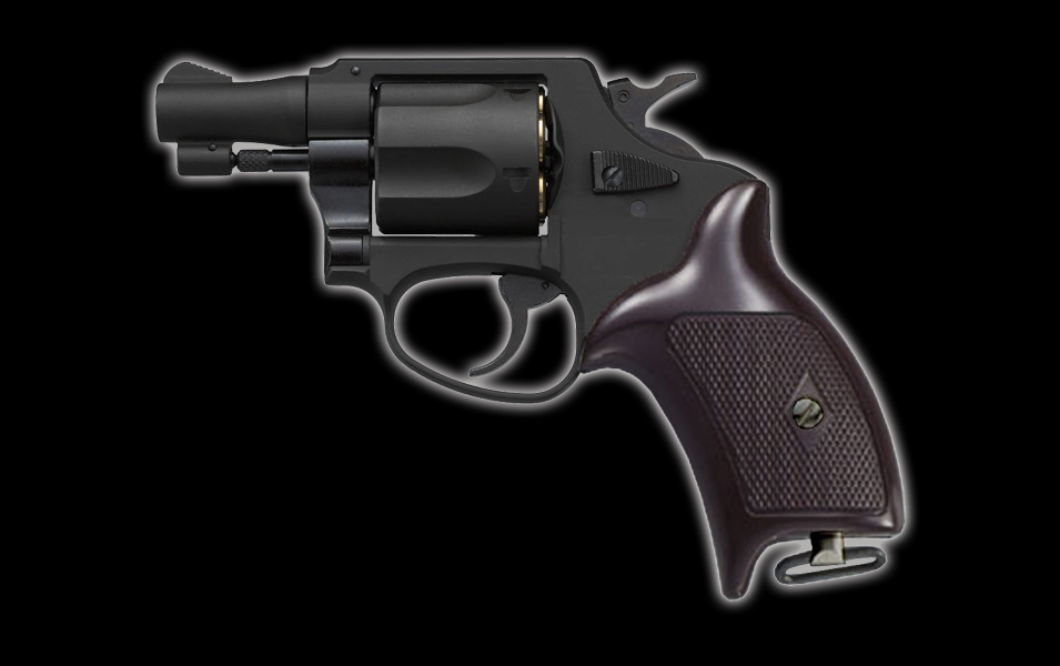 Police Revolver X Cartridge 2inch Black