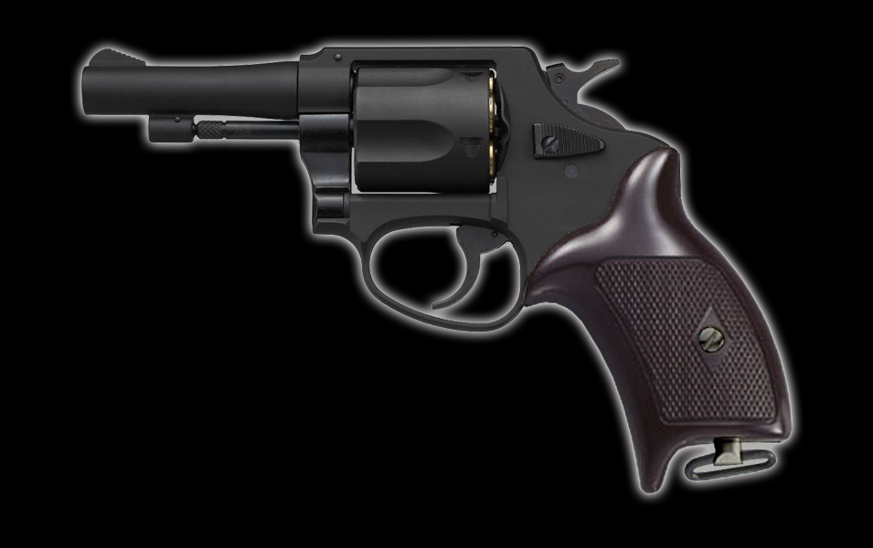 Police Revolver X Cartridge 3inch Black