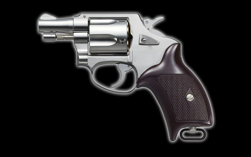 Police Revolver X Cartridge 2inch Silver