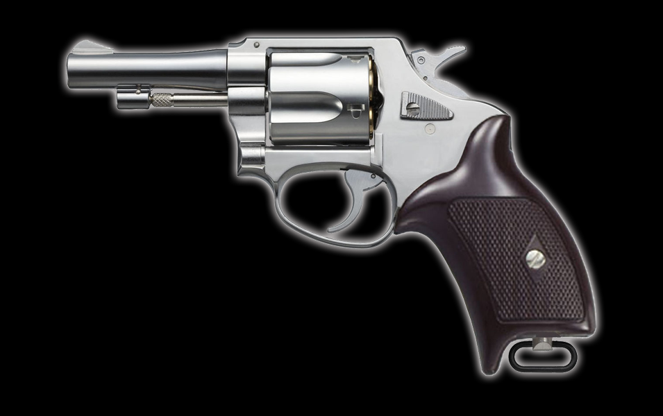 Police Revolver X Cartridge 3inch Silver