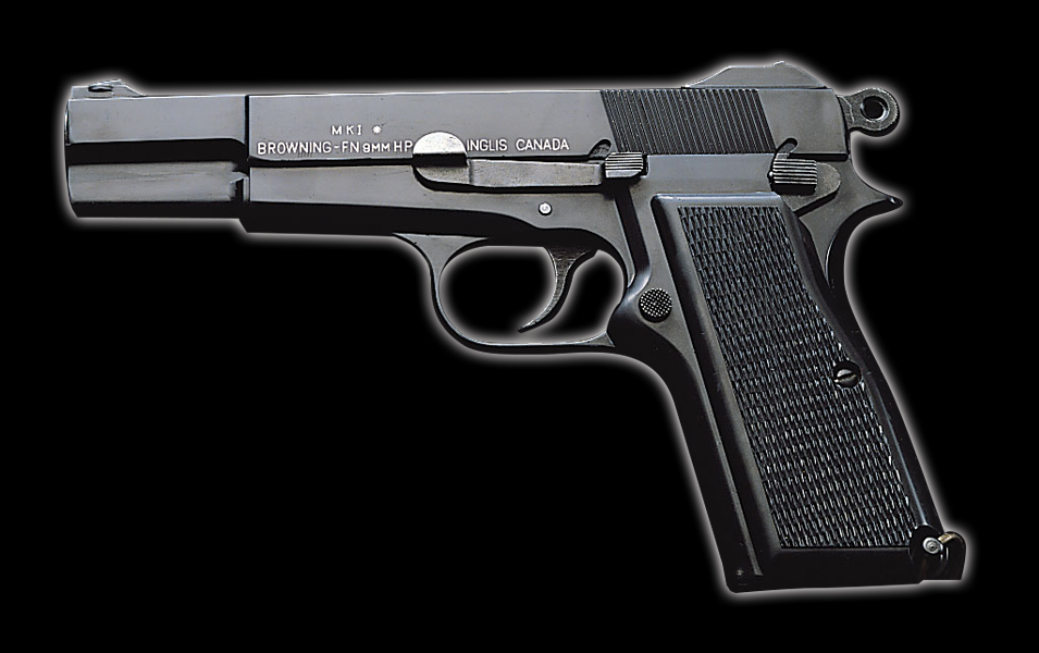 通信販売マルシン　browning hi power ブローニング　HP M1935 HW樹脂製　モデルガン組み立てキット発火式　完成品　古美塗装仕上げ モデルガン