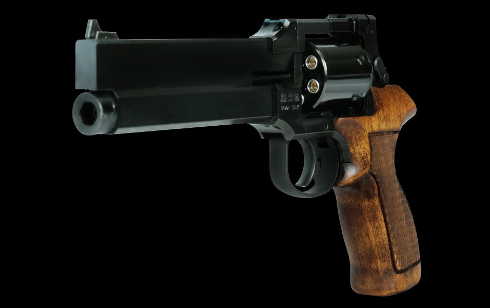 Mateba Revolver X-Cartridge with Wooden Grip